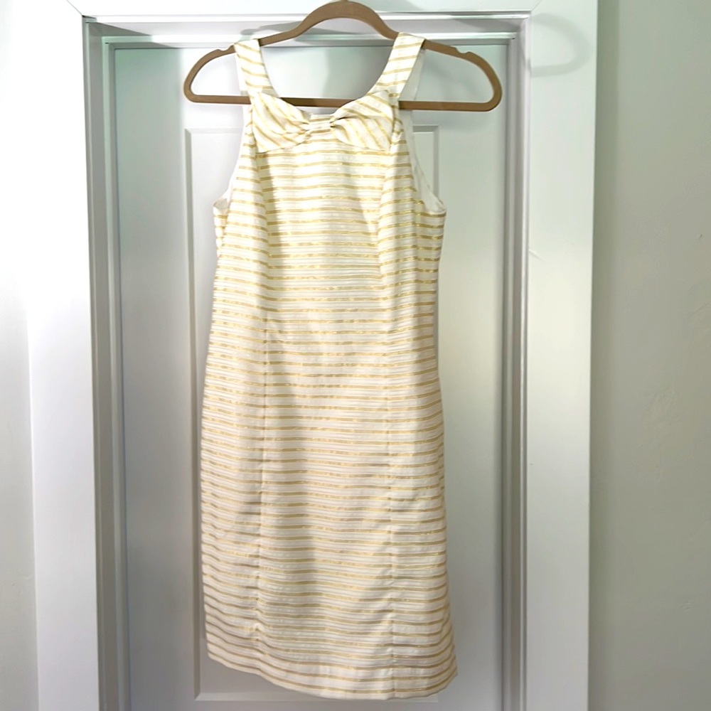 Lilly Pulitzer Gold Metallic Bow Dress